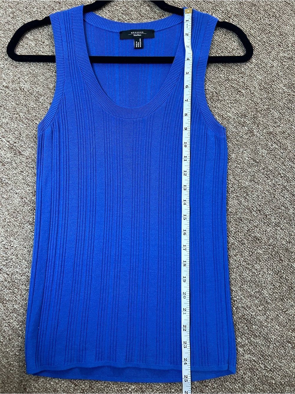 Weekend Max Mara Ribbed Tank Top - Blue - Picture 4 of 5